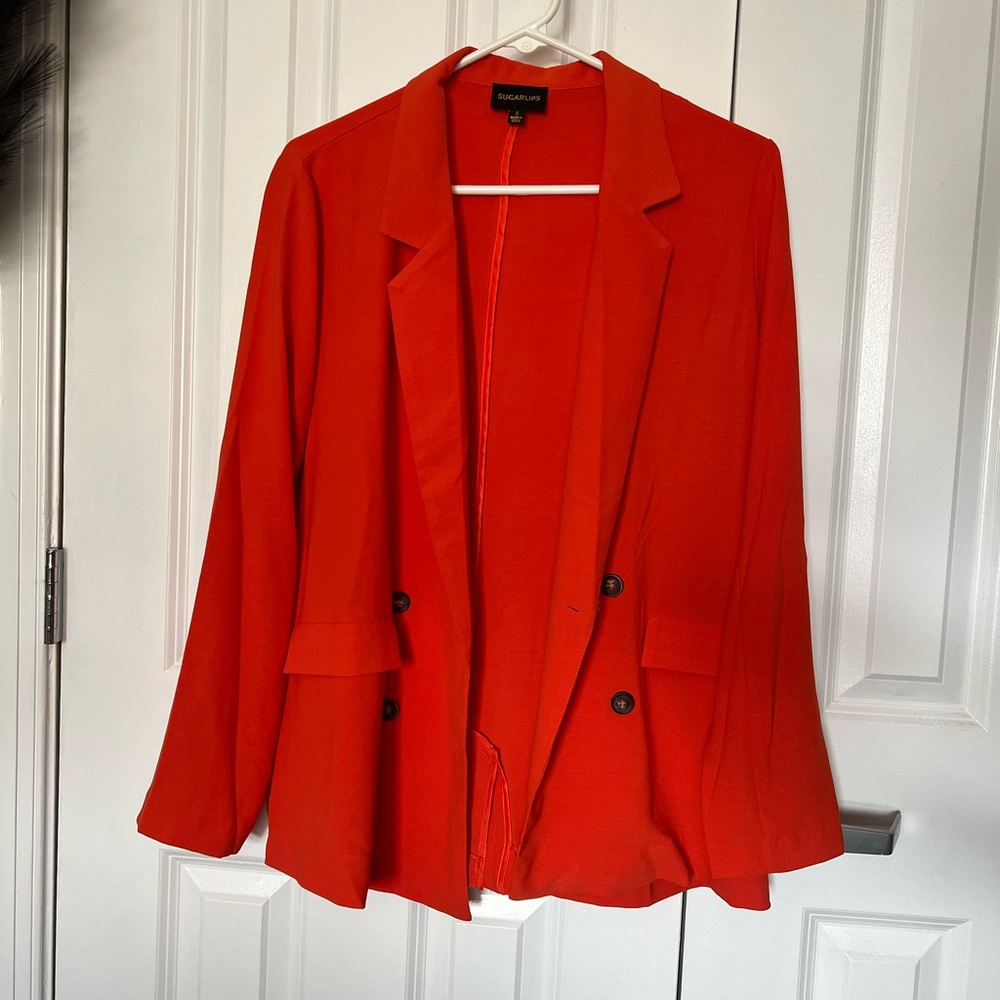 Orange blazer
